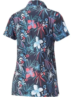 Puma Women'S Mattr Artwork Golf Polo - Navy Blazer/Loveable