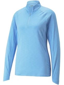 Puma Women'S Youv Golf 1/4 Zip - Day Dream Heather