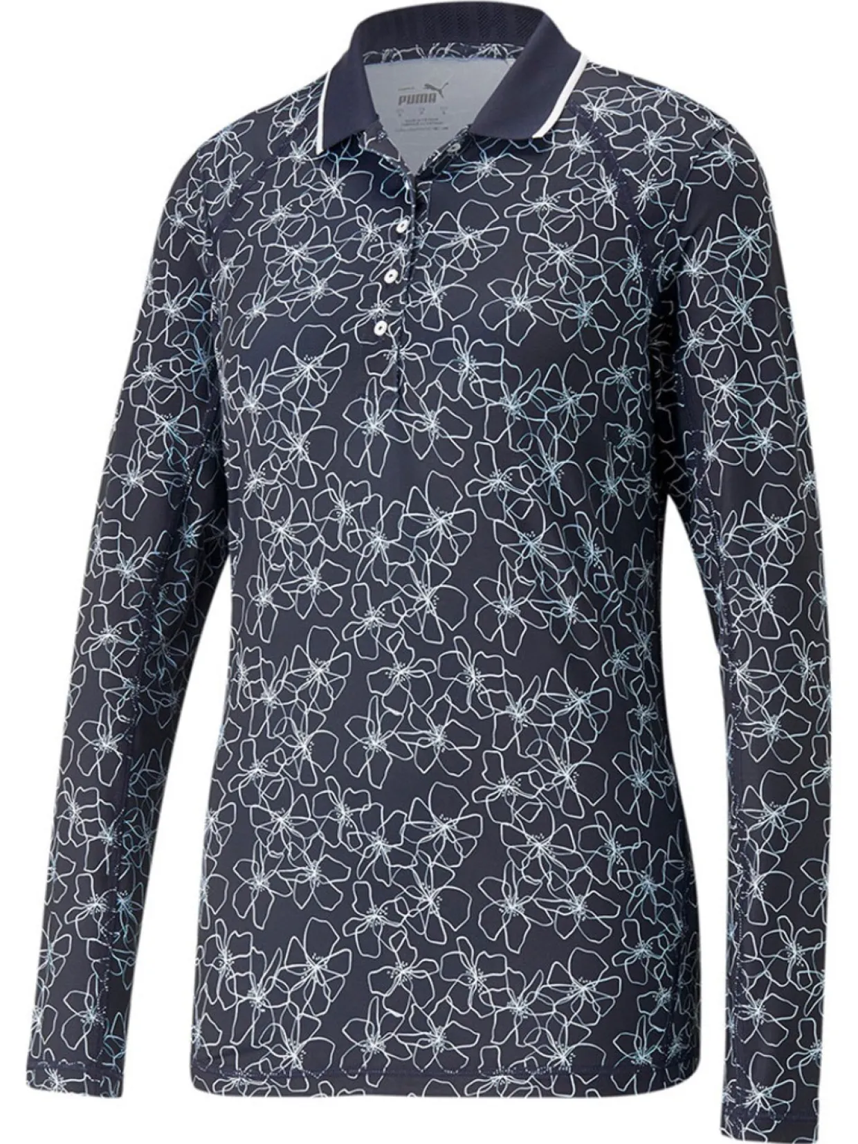 Puma Women'S Youv Island Golf Polo - Navy Blazer/Bright White