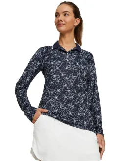 Puma Women'S Youv Island Golf Polo - Navy Blazer/Bright White