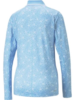 Puma Women'S Youv Island Golf Polo - Day Dream/Bright White