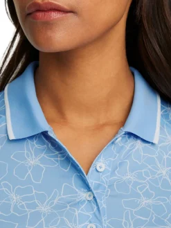 Puma Women'S Youv Island Golf Polo - Day Dream/Bright White