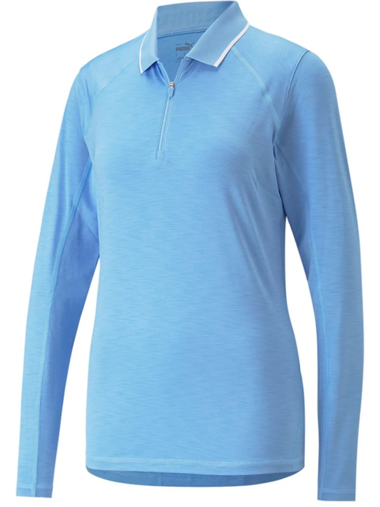 Puma Women'S Youv Ls Golf Polo - Day Dream Heather