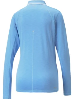 Puma Women'S Youv Ls Golf Polo - Day Dream Heather