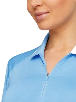 Puma Women'S Youv Ls Golf Polo - Day Dream Heather