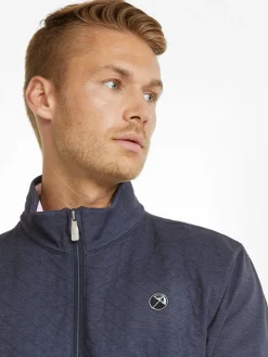 Puma X Arnold Palmer Cloudspun Castle Quarter-Zip - Navy Blazer Heather