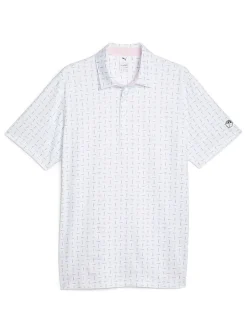 Puma X Arnold Palmer Dash Polo - White Glow/Navy Blazer