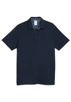 Puma X Liberty Solid Polo - Green Fog/Navy Blazer