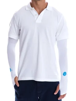 Sparms Sun Protection Arm Sleeves With Thumbhole - White