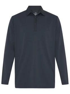 Sporte Leisure Dri-Sporte Urban Mens Long Sleeve Polo - French Navy