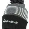 Taylormade Bobble Beanie - Black/Grey/White