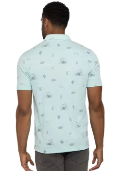 Travis Mathew All The Tacos Polo - Heather Turquoise