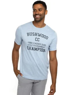 Travis Mathew Caddy Day T-Shirt - Heather Bel Air Blue