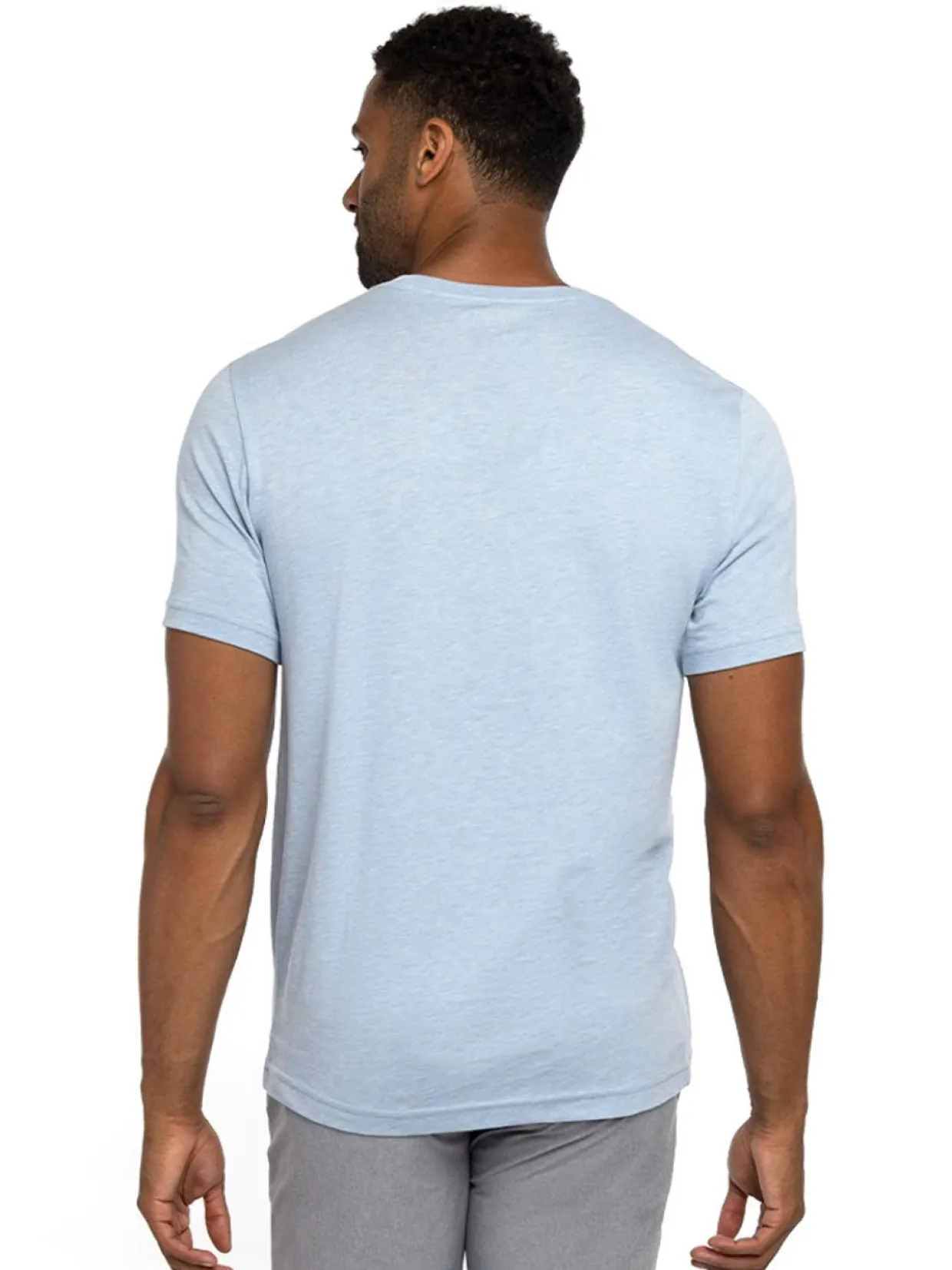 Travis Mathew Caddy Day T-Shirt - Heather Bel Air Blue