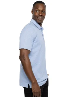 Travis Mathew Carnaval Polo - Heather Blue Air Blue
