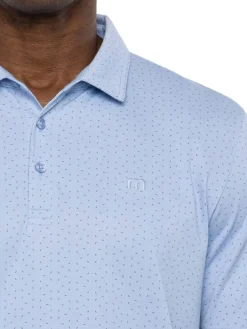 Travis Mathew Carnaval Polo - Heather Blue Air Blue