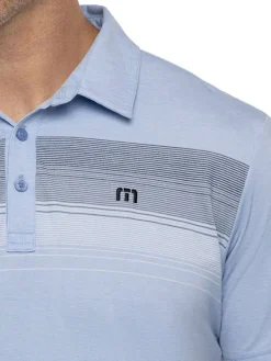 Travis Mathew Green Canopy Polo - Heather Bel Air Blue