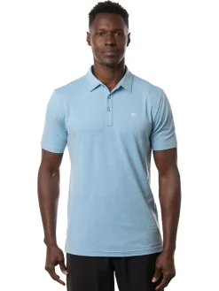 Travis Mathew The Heater Polo - Heather Heritage Blue