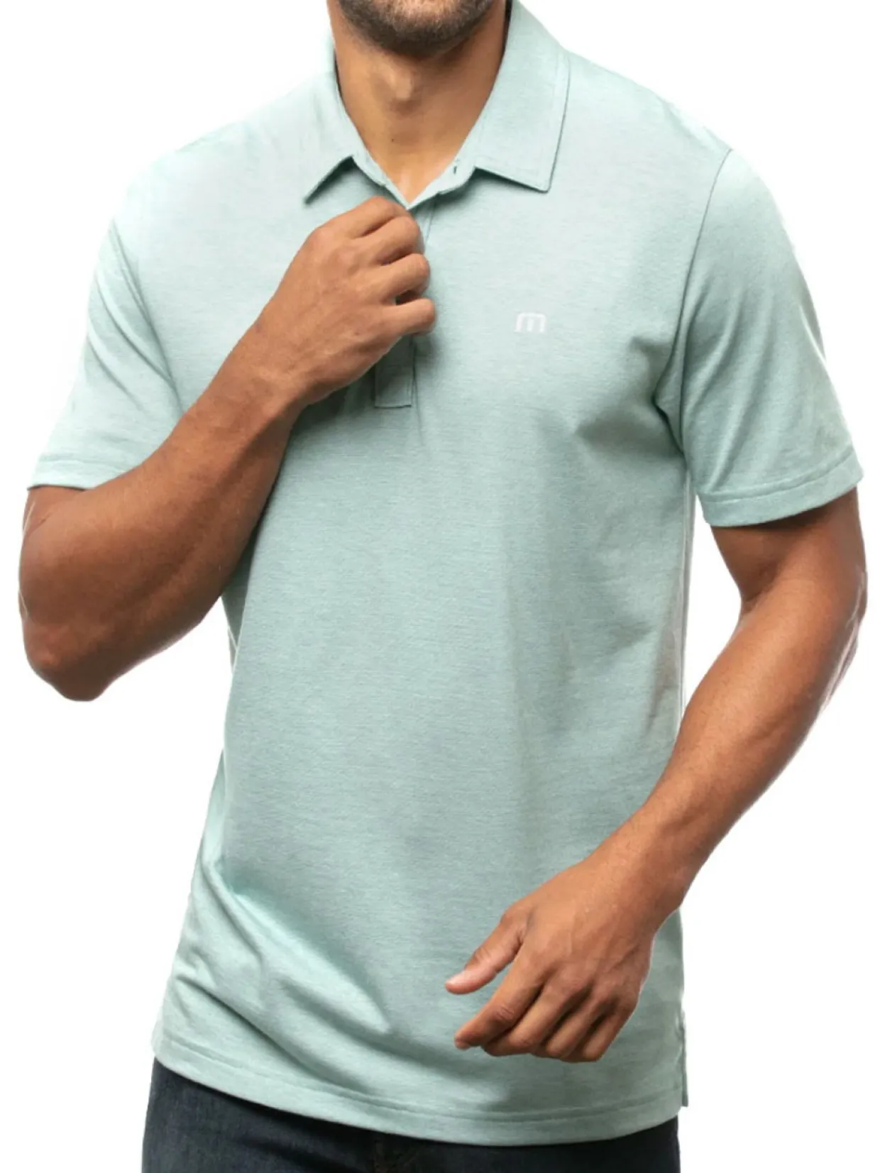 Travis Mathew The Zinna Polo - Heather Beryl Green