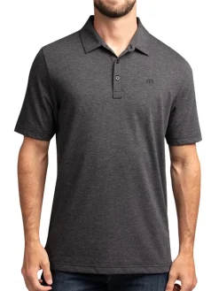 Travis Mathew The Zinna Polo - Heather Black