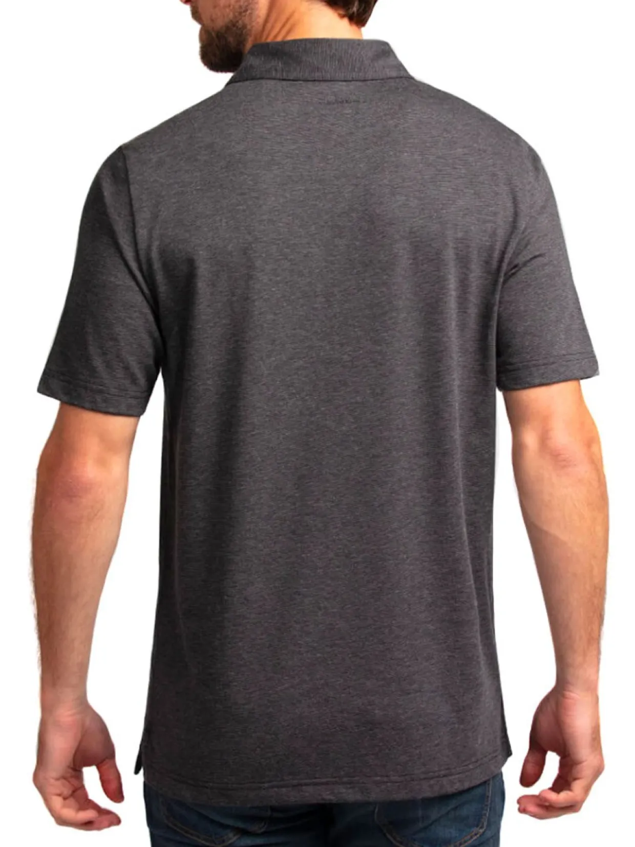 Travis Mathew The Zinna Polo - Heather Black