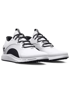 Under Armour Charged Draw 2 Spikeless Golf Shoes - White/Black