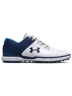 Under Armour Charged Medal Rst Wide (E) Golf Shoes - White/Academy