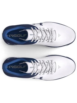 Under Armour Charged Medal Rst Wide (E) Golf Shoes - White/Academy