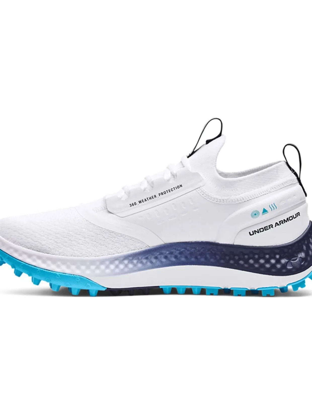 Under Armour Charged Phantom Spikeless Golf Shoes - White/Black