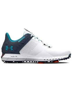 Under Armour Hovr Drive 2 Wide (E) Golf Shoes - White/Grey/Blue Surf