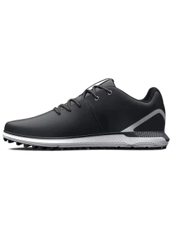 Under Armour Hovr Fade 2 Spikeless Wide (2E) Golf Shoes - Black/Metallic Silver