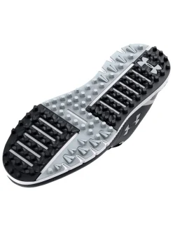 Under Armour Hovr Fade 2 Spikeless Wide (2E) Golf Shoes - Black/Metallic Silver