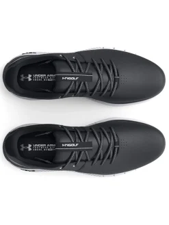 Under Armour Hovr Fade 2 Spikeless Wide (2E) Golf Shoes - Black/Metallic Silver