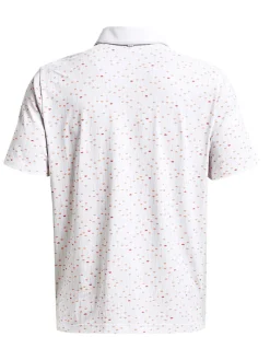 Under Armour Iso-Chill Edge Polo - White/Orange Blast