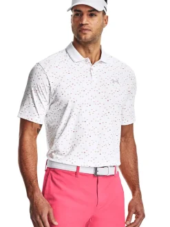 Under Armour Iso-Chill Edge Polo - White/Orange Blast