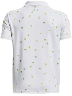 Under Armour Jr Boys Performance Print Polo - White