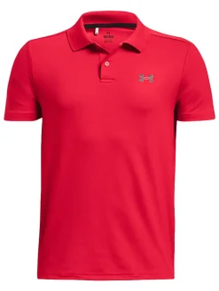 Under Armour Jr Boys Performance Polo - Red