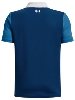 Under Armour Jr Boys Performance Colour Block Polo - Blue