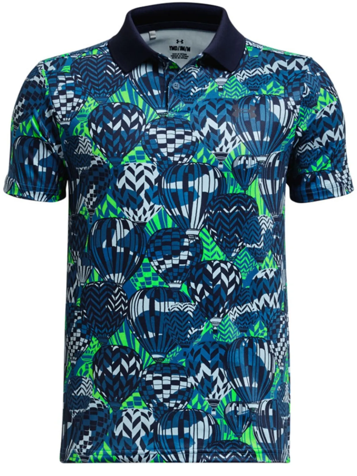Under Armour Jr Boys Performance Print Polo - Cosmo Blue