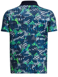 Under Armour Jr Boys Performance Print Polo - Cosmo Blue