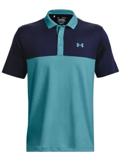 Under Armour Performance 3.0 Colourblock Polo - Glacier Blue/Midnight Navy