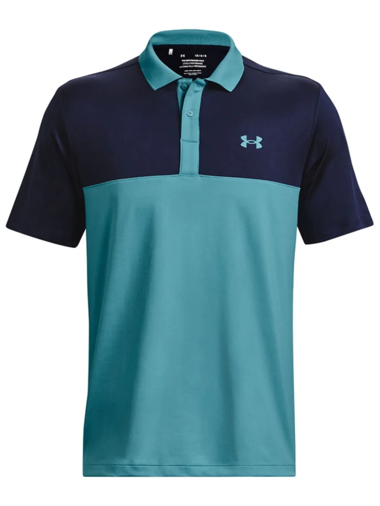 Under Armour Performance 3.0 Colourblock Polo - Glacier Blue/Midnight Navy