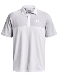 Under Armour Performance 3.0 Colourblock Polo - White/Halo Grey