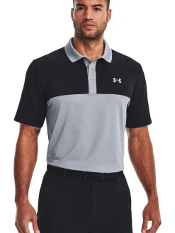 Under Armour Performance 3.0 Colourblock Polo - Steel/Black