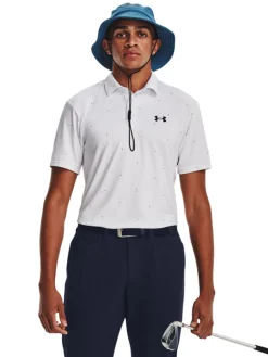 Under Armour Playoff 3.0 Printed Polo - White/Pink/Midnight