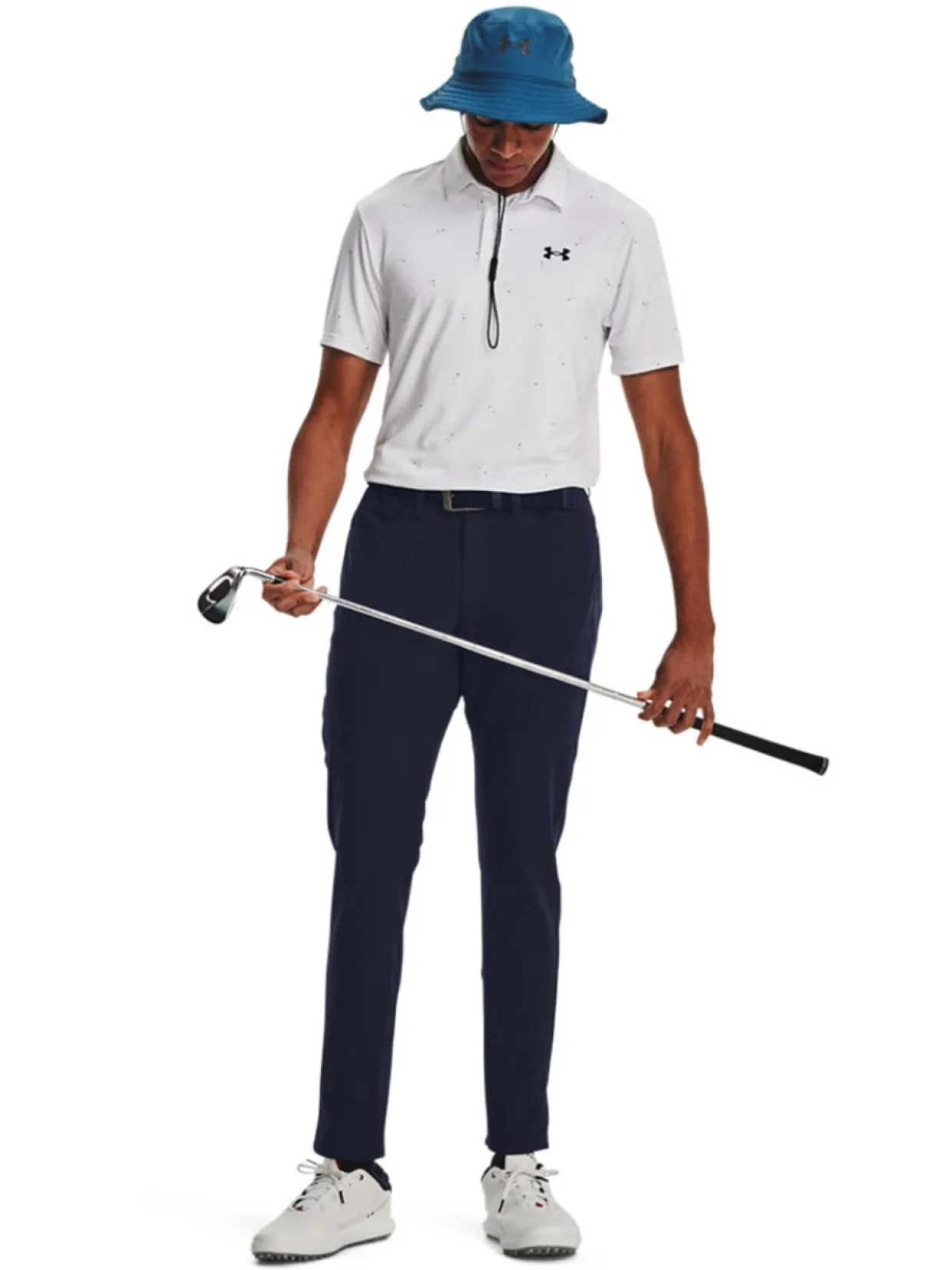 Under Armour Playoff 3.0 Printed Polo - White/Pink/Midnight