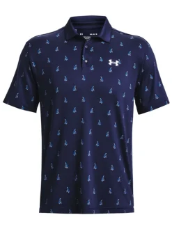 Under Armour Playoff 3.0 Printed Polo - Midnight Navy/White