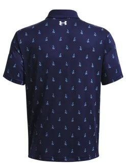Under Armour Playoff 3.0 Printed Polo - Midnight Navy/White