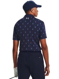 Under Armour Playoff 3.0 Printed Polo - Midnight Navy/White