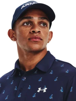 Under Armour Playoff 3.0 Printed Polo - Midnight Navy/White